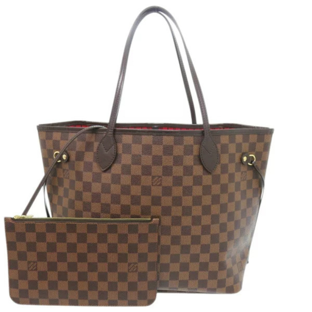 Louis Vuitton Neverfull tote bag Pouch Clutch Damier Cerise Red LV